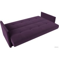 Диван Лига диванов Лига-018 117848 (велюр фиолетовый/подушки черный)