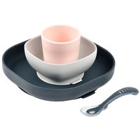Набор детской посуды Beaba Coffret Repas Silicone Night Blue 913506