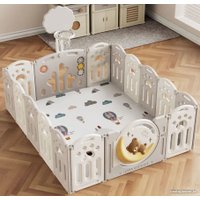 Игровой манеж UNIX kids DeLuxe Grey 150x200