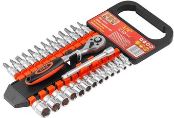 Набор трещотка с головками и битами Startul Pro-42814 (28 предметов)