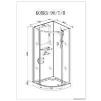 Душевая кабина Cerutti Spa KORRA90B 90x90