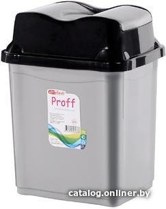 Контейнер для мусора Эльфпласт Proff 2 л (серо-черный)