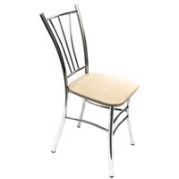 Стул ВВР Трилогия (бежевый крокодил/хром, экокожа)