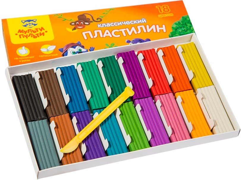 

Пластилин Мульти-пульти Приключения Енота КП_10211 (18 цв)
