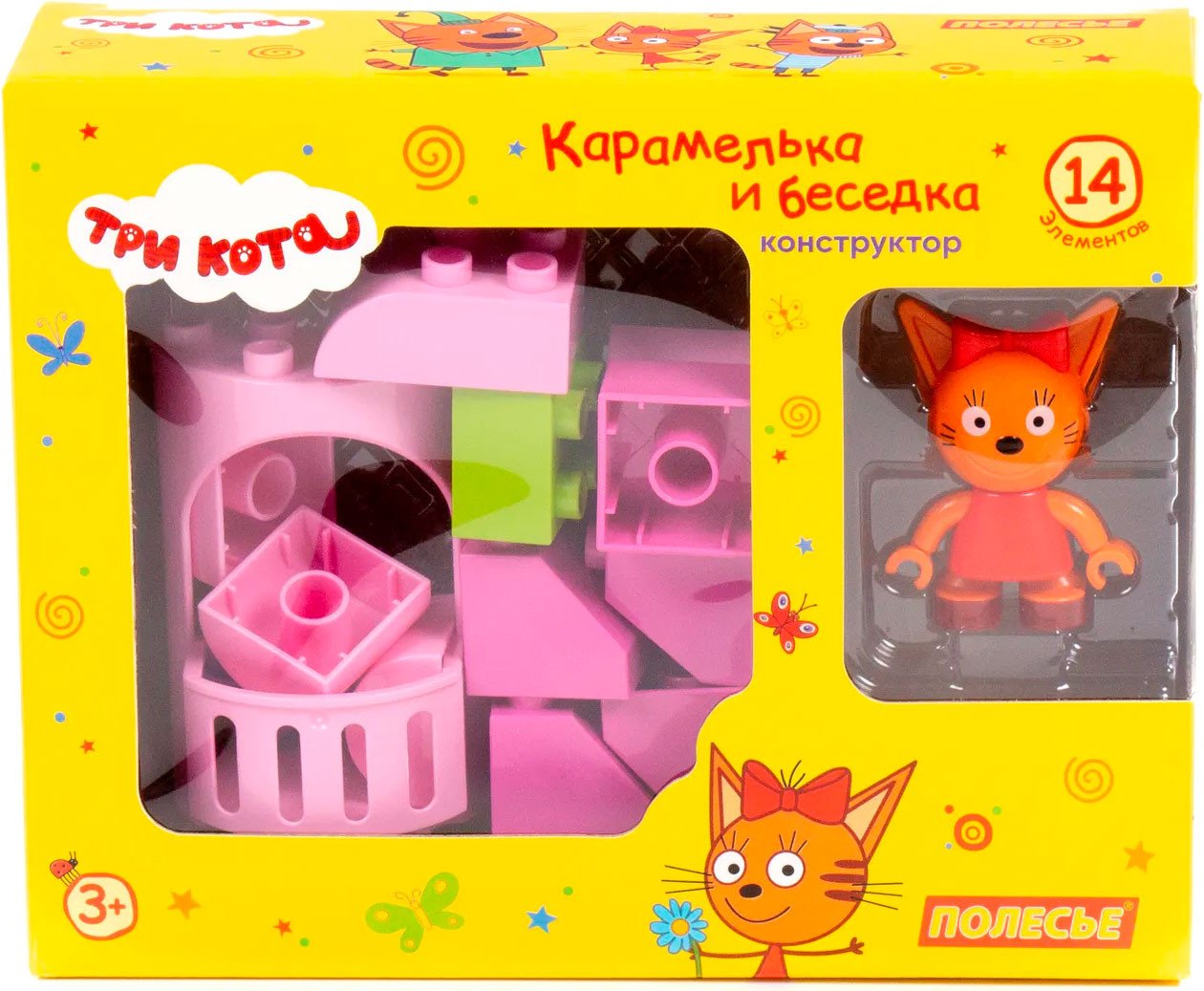 Конструктор Полесье Три кота Карамелька и беседка 75830