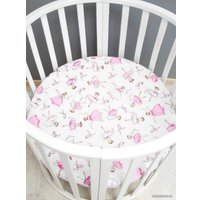 Простыня Amarobaby Балерины AMARO-5101-B (розовый)
