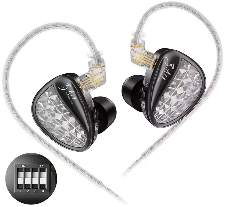 Наушники KZ Acoustics ZA12 With Switches 3.5 мм (без микрофона)
