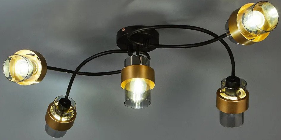 

Припотолочная люстра Escada 1139/5P (черный/золото)