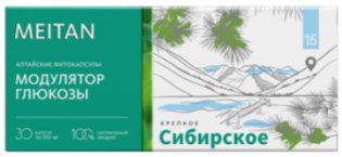 

БАД Meitan Крепкое сибирское №15 Модулятор глюкозы (30 капсул)