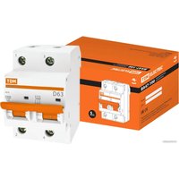Выключатель автоматический TDM Electric ВА 47-100 2Р 63А (D) 10кА SQ0207-0020 в Лиде