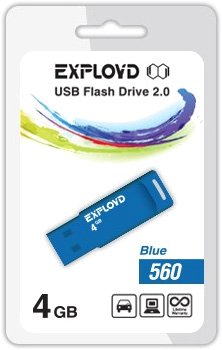 

USB Flash Exployd 560 4GB (синий) [EX-4GB-560-Blue]