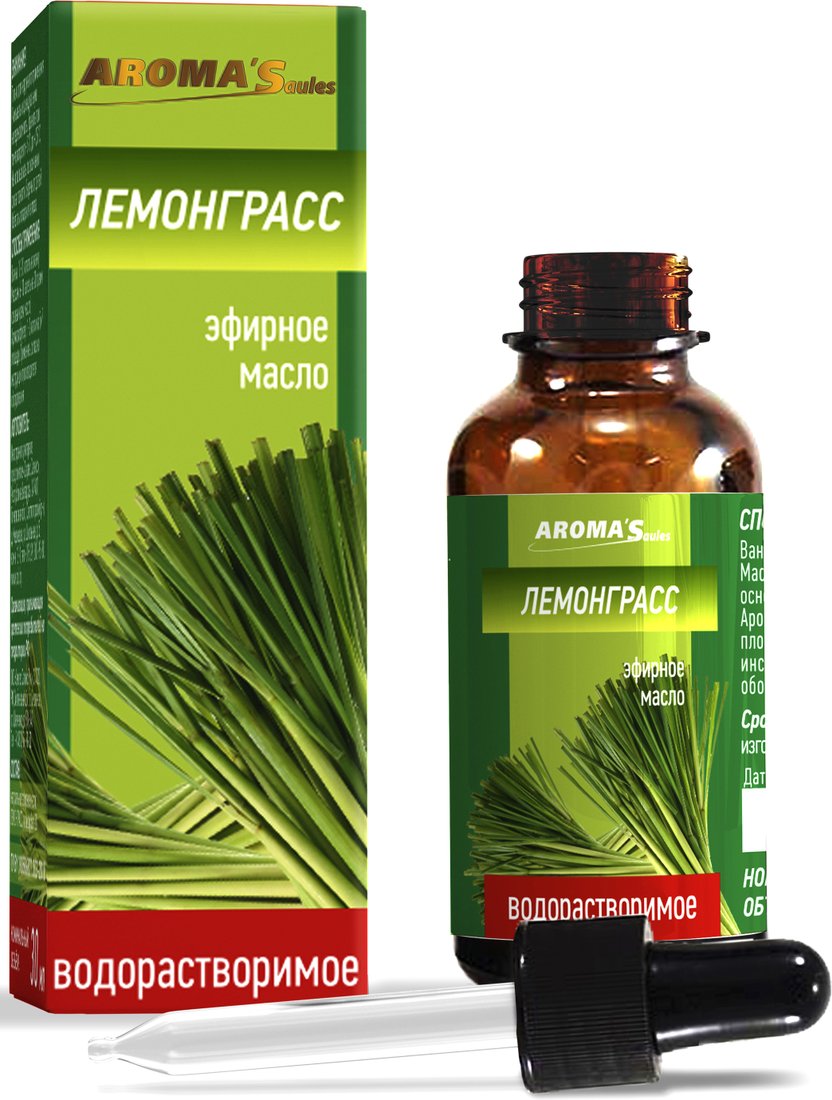 

Aroma Saules Эфирное масло Водорастворимое Лемонграсс (30 мл)