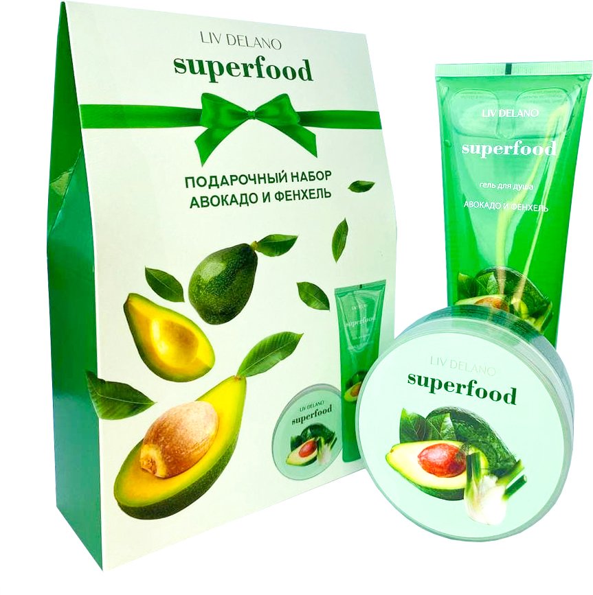 

Подарочный набор Liv Delano Superfood Авокадо и фенхель Гель для душа 250 мл + Крем для тела 240 мл