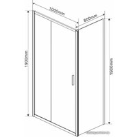 Душевой уголок Vincea Garda VSR-1G8010CL (хром/прозрачное)