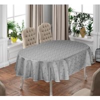 Скатерть DO&CO Karanfil Овальная 160x220 12225 (серый)