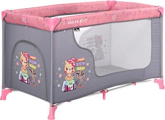 Манеж-кровать Lorelli Moonlight 1 2020 (pink travelling)