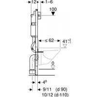 Инсталляция для унитаза Geberit DuoFix Delta50 458.103.00.1+115.119.21.1