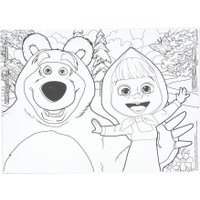 Набор для рисования MultiArt Холст для росписи Маша и Медведь CANV15X20-127191