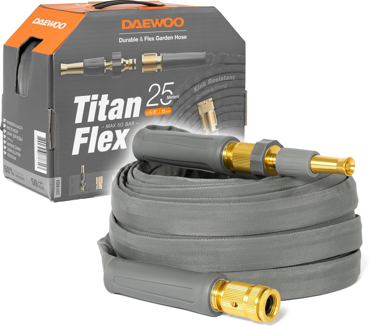 

Шланг Daewoo Power TitanFlex DWH 9124 (5/8", 25 м)