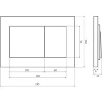 Панель смыва Axus 097LB Slim (черный)