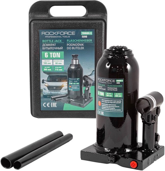 

Бутылочный домкрат RockForce RF-T90604-S(Euro) 6т