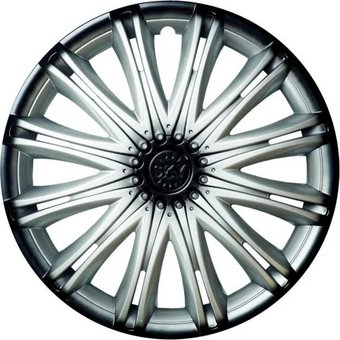 Набор колпаков на диски Lion Скай 15" карбон пруж. LW1516 (2шт, серебристо-черный)