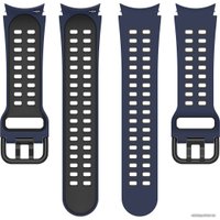 Ремешок Rumi Extreme силиконовый для Samsung Galaxy Watch4/5/6 (20 мм, темно-синий/черный)