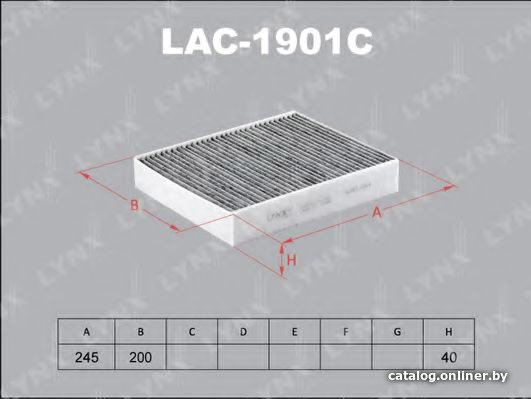 Салонный фильтр LynxAuto LAC1901C