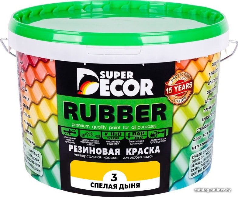 Краска Super Decor Rubber 1 кг (№03 спелая дыня)