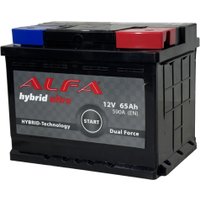 Автомобильный аккумулятор ALFA Hybrid R+ (65 А·ч)