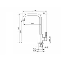 Смеситель Krona Wasser H345 1 КА-00008745 (графит)