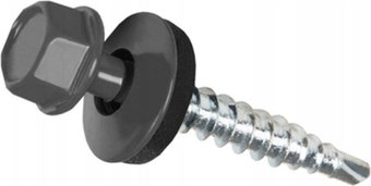 Саморез Admiral Кровельный 5.5x25 RAL 7024 Графит (250шт, шоубокс)