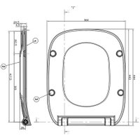 Сиденье для унитаза Roca Debba Square 78019D2003 (с микролифтом, Slim)