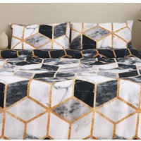 2-спальный комплект постельного белья Экономь и Я 2сп 10883036 (черный/белый) в Орше