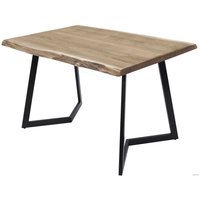 Кухонный стол Buro7 Уиллис 150 (с обзолом, дуб беленый/черный)