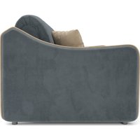 Диван Мебель-АРС аккордеон Давос НПБ 155x200 см M2-114 5-42 (велюр серо-синий HB-178/26)