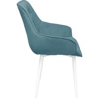 Стул Трия Шато конус Т2 (белый муар/велюр бирюзовый)