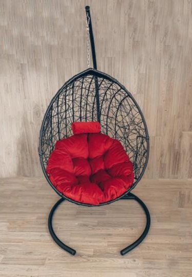 

Подвесное кресло Craftmebel Кокон Капля Стандарт (черный/красный)