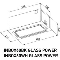 Кухонная вытяжка Meferi INBOX60BK Glass Power