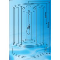 Душевая кабина Водный мир ВМ-8811Е 80x80 (матовое стекло)