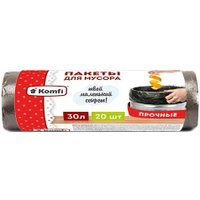 Пакеты для мусора Komfi 30 л 7мкм PM320BL (20 шт, черный)