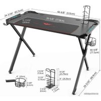 Геймерский стол Eureka Ergonomic ERK-EDK-X1S