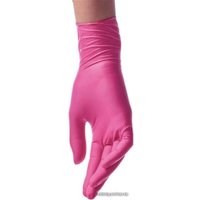 Нитровиниловые перчатки Wally Plastic M 100 шт (розовый)