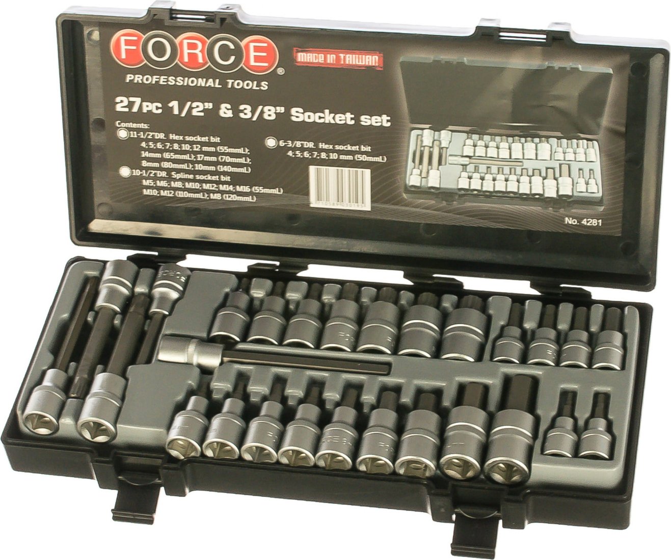 

Набор головок слесарных Force 4281
