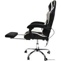 Игровое (геймерское) кресло Calviano Avanti Ultimato (черный/белый, с подножкой)