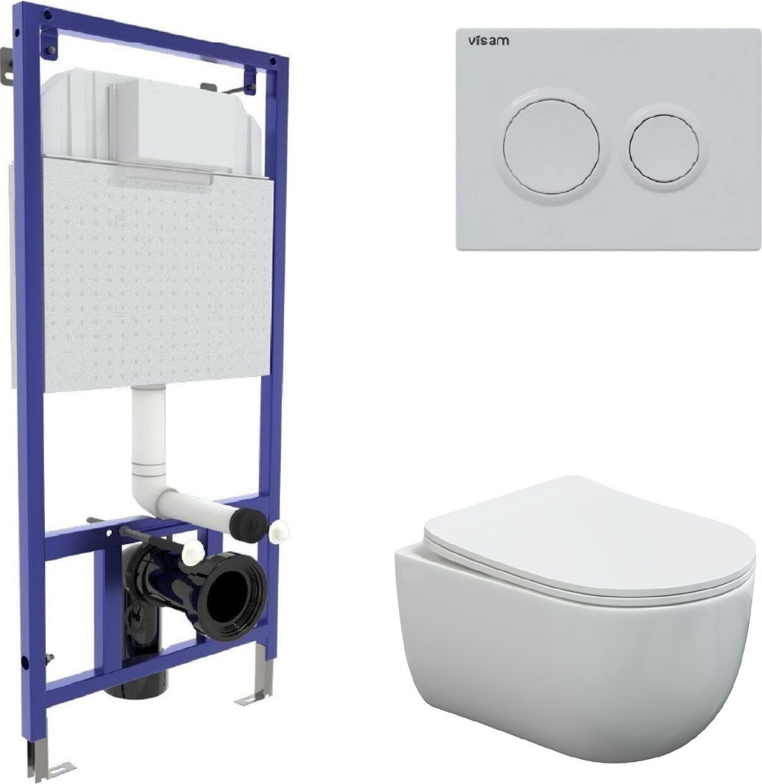 

Унитаз подвесной Berges Wasserhaus Ventas Rimless + Visam Slim 525 EX-043239 (с сиденьем)