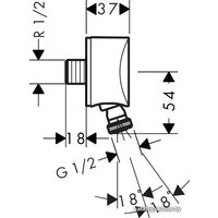 Шланговое подключение Hansgrohe FixFit 27506000