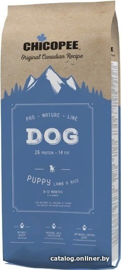 Сухой корм для собак Chicopee PNL Puppy Lamb & Rice 20 кг