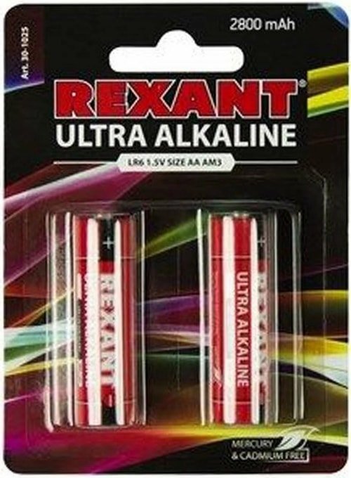 

Батарейка Rexant AA/LR6 2шт 30-1025