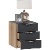 Тумба Трия Глосс ТД-319.03.02 (яблоня беллуно/стекло графит матовый)